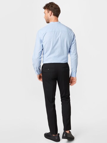 Coupe slim Pantalon à plis BURTON MENSWEAR LONDON en noir