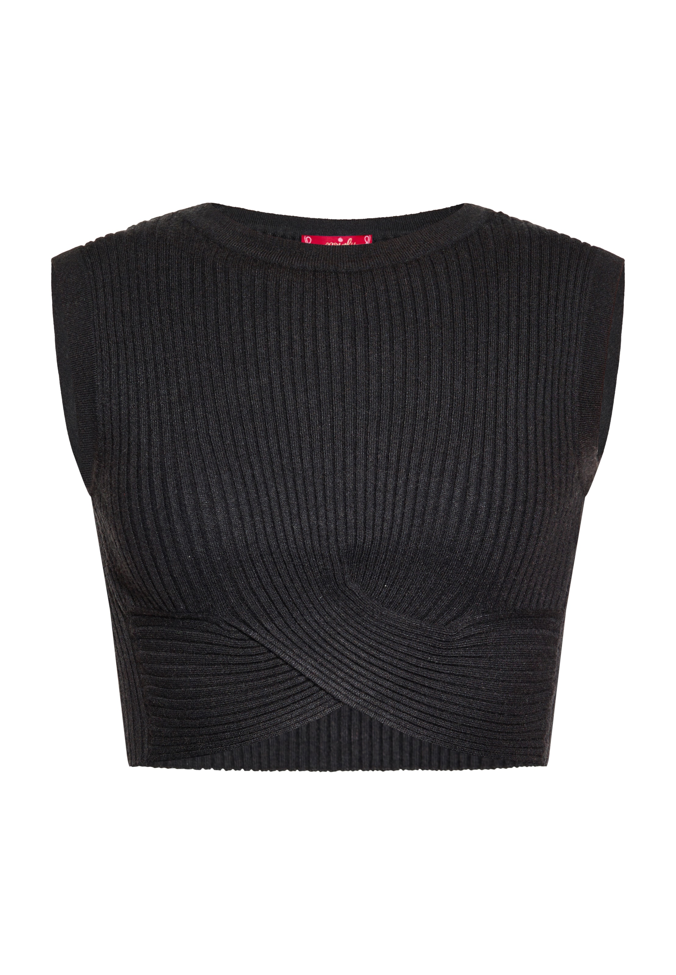 swirly Вязаный топ в Черный: спереди