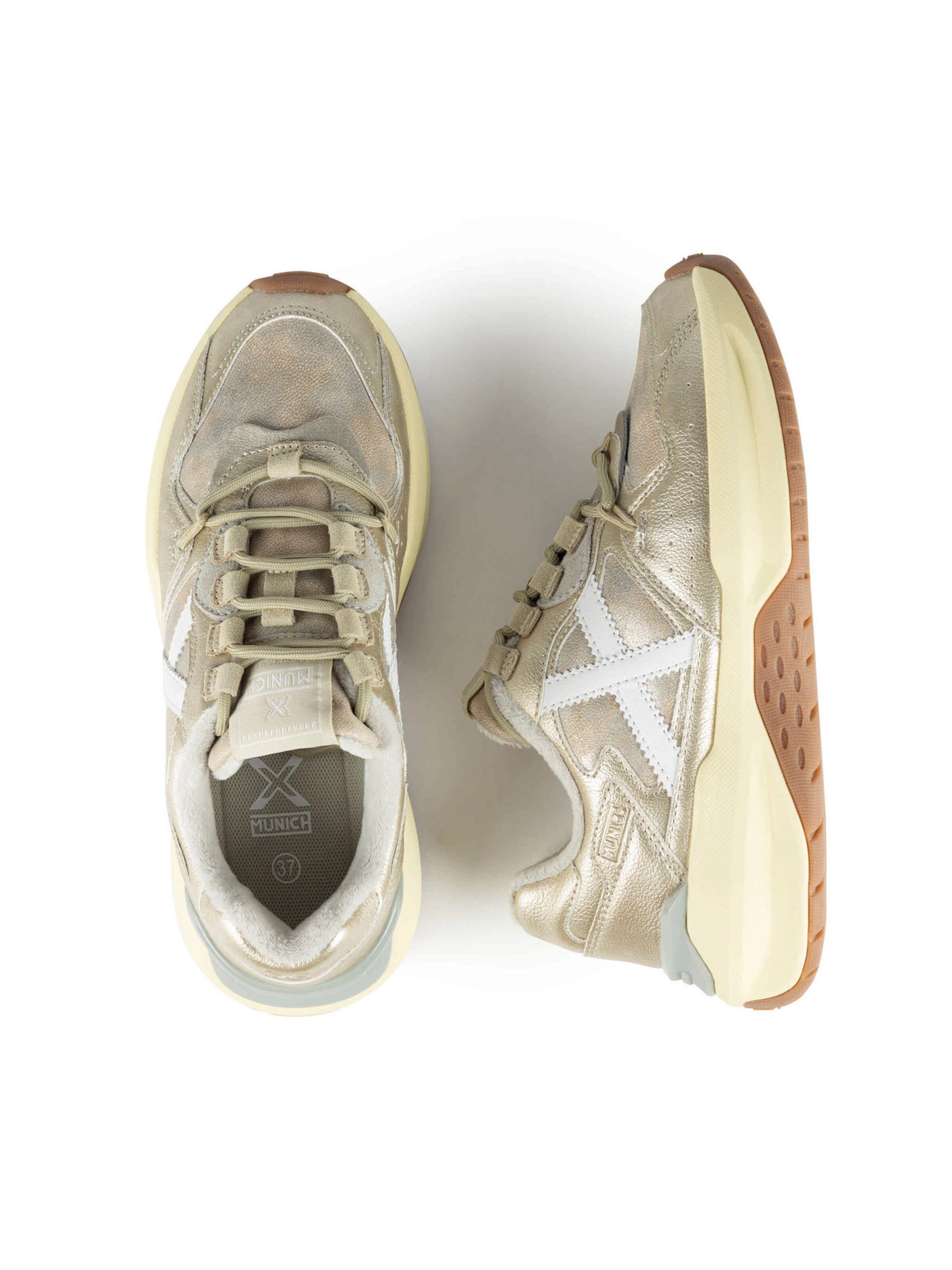 Sneaker bassa 'NEXA' di MUNICH in oro: superiore