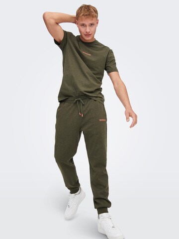 Tapered Pantaloni 'Tom' di Only & Sons in verde