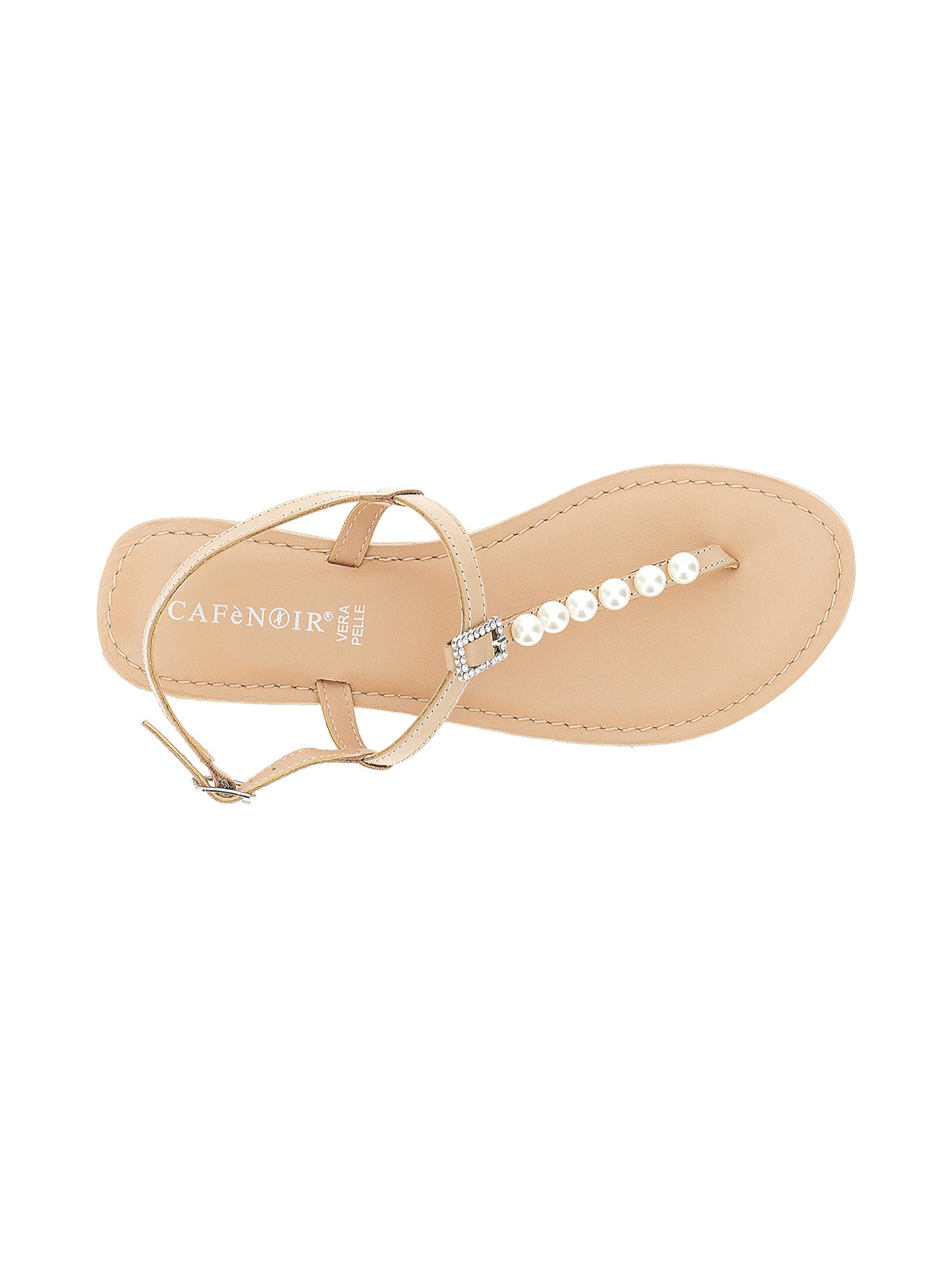 CAFè NOIR T-bar sandals in Beige