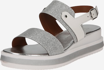 TATA Italia Strap Sandals in Silver: front