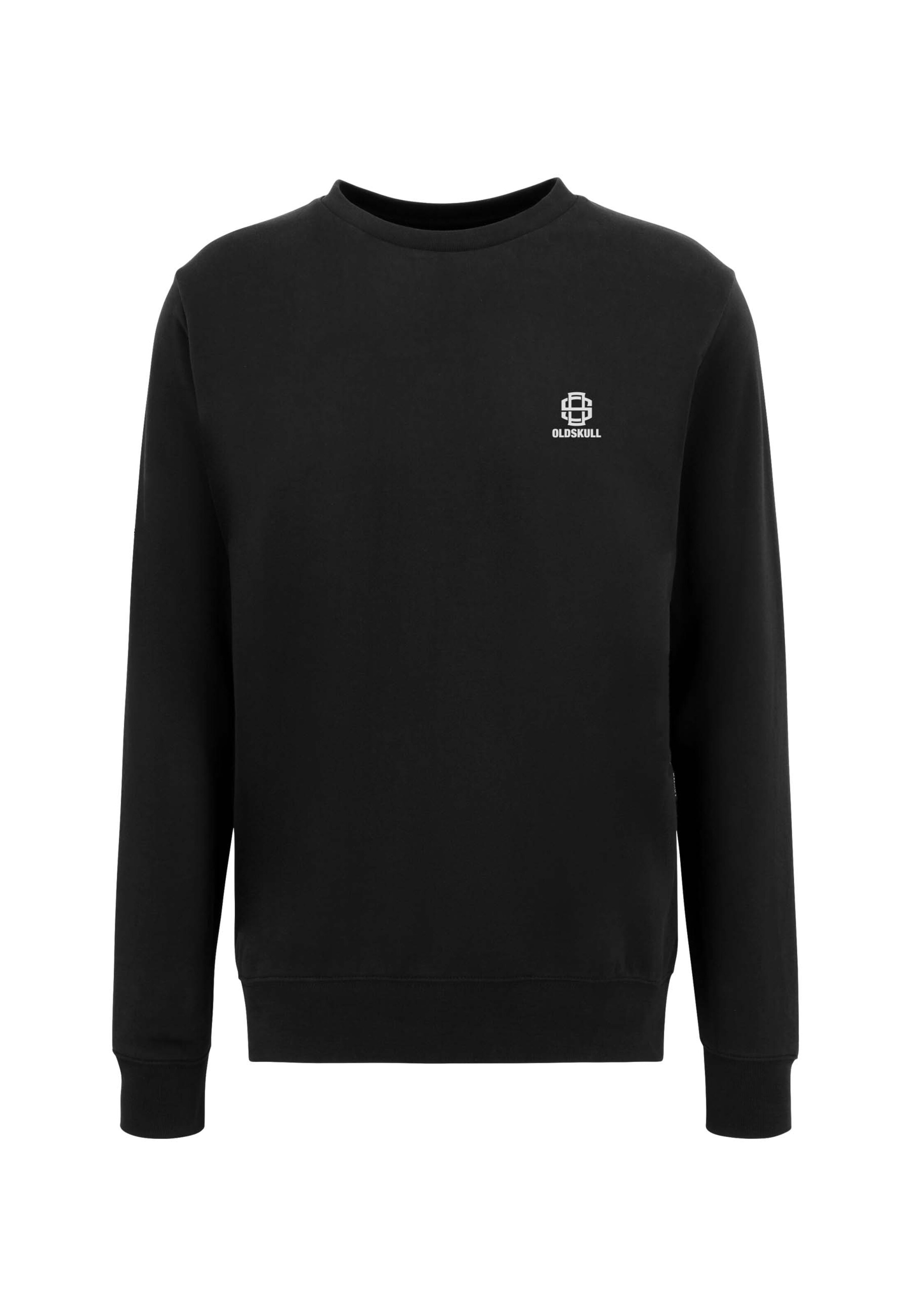 Oldskull Sweatshirt 'Basic Oldskull 25' in Schwarz: Vorderseite