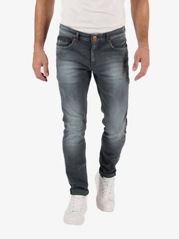 Coupe slim Jean 'Mario' Miracle of Denim en gris : devant