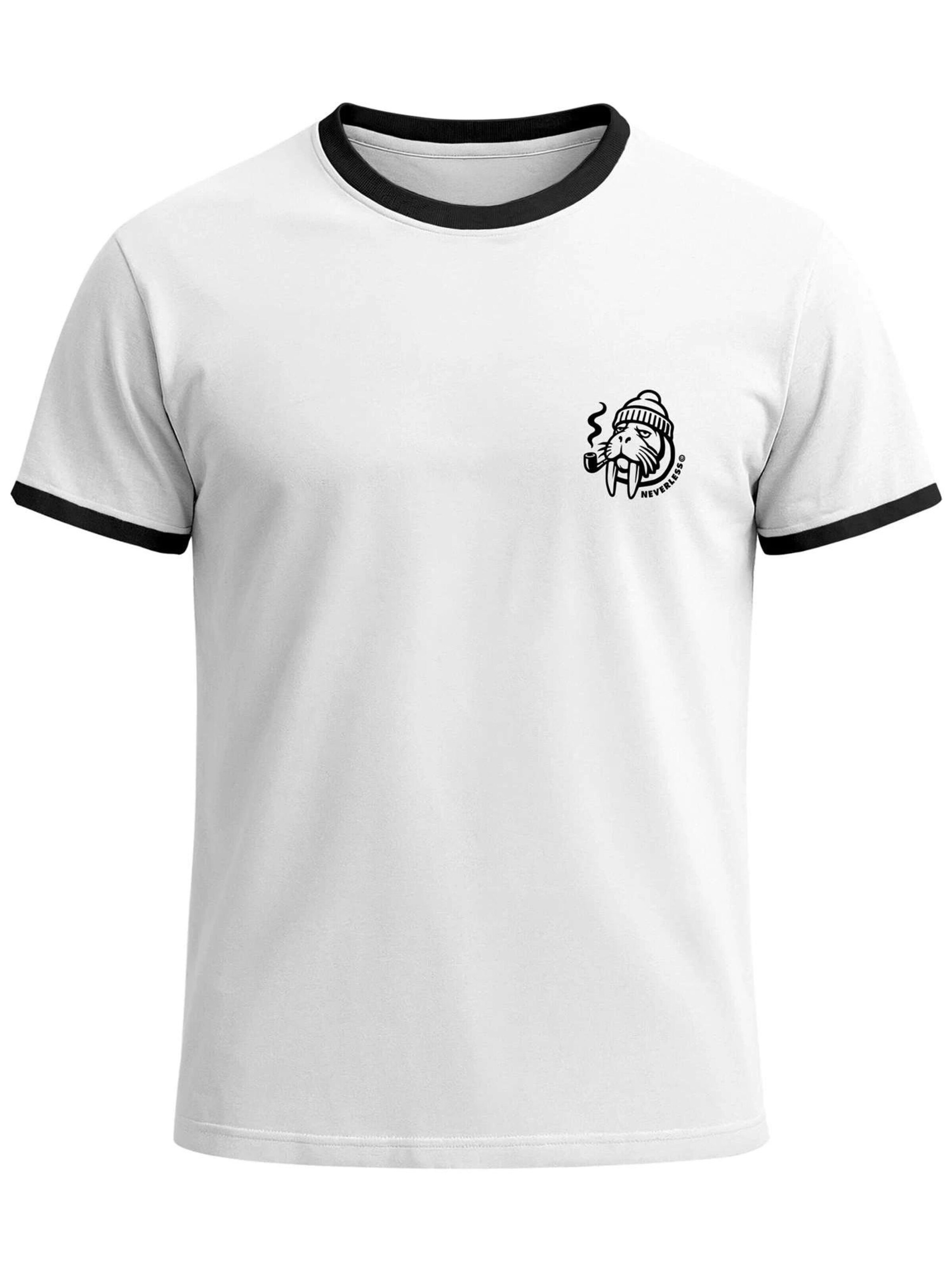 Neverless Shirt 'Walross' in White: front