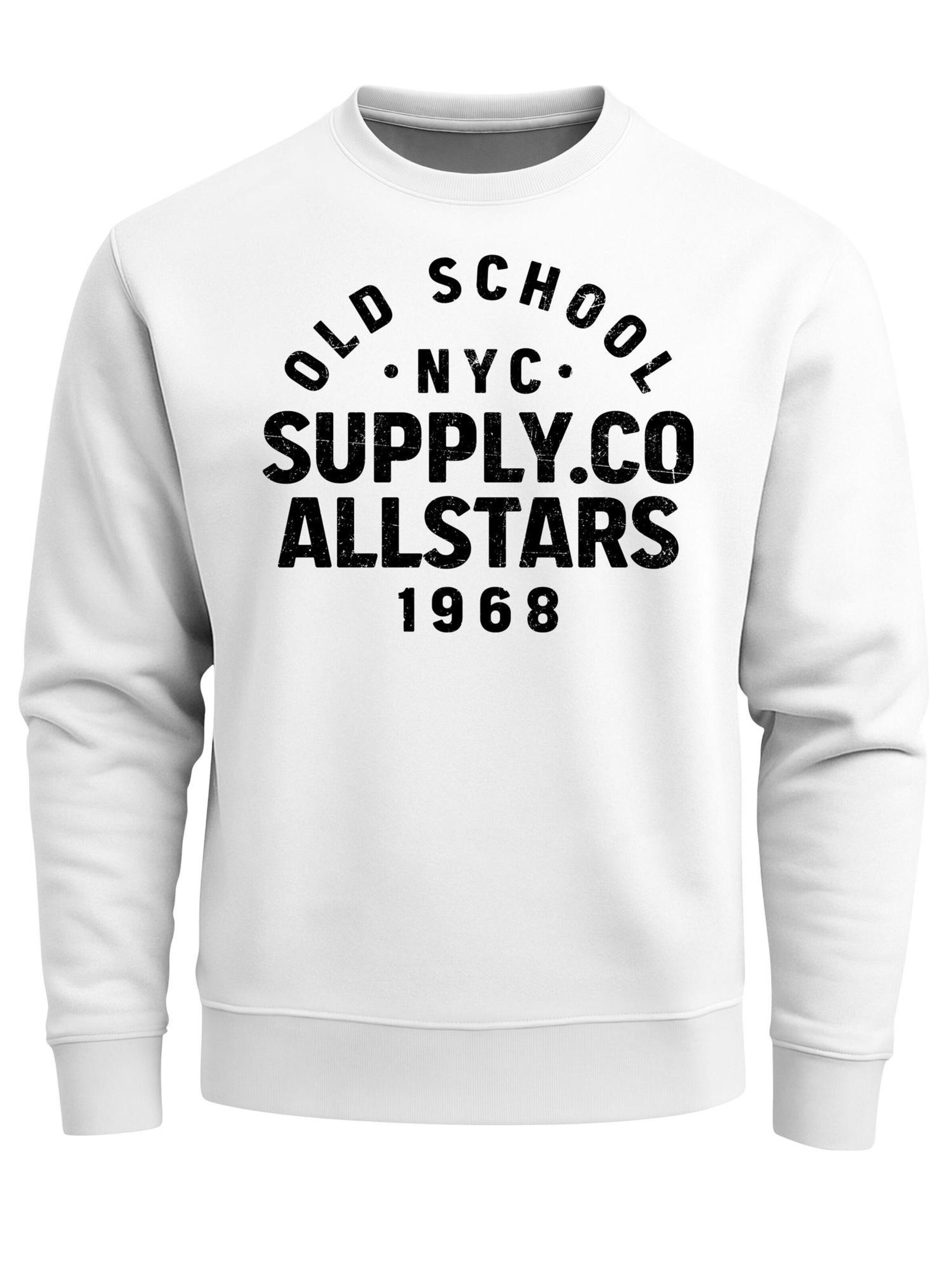 Neverless Sweatshirt 'Oldschool 3' in White: front