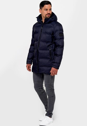 INDICODE JEANS Winter Coat ' Parkkish ' in Blue