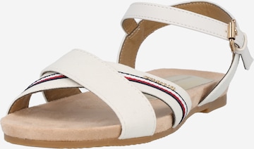 TOM TAILOR Páskové sandály – bílá: přední strana