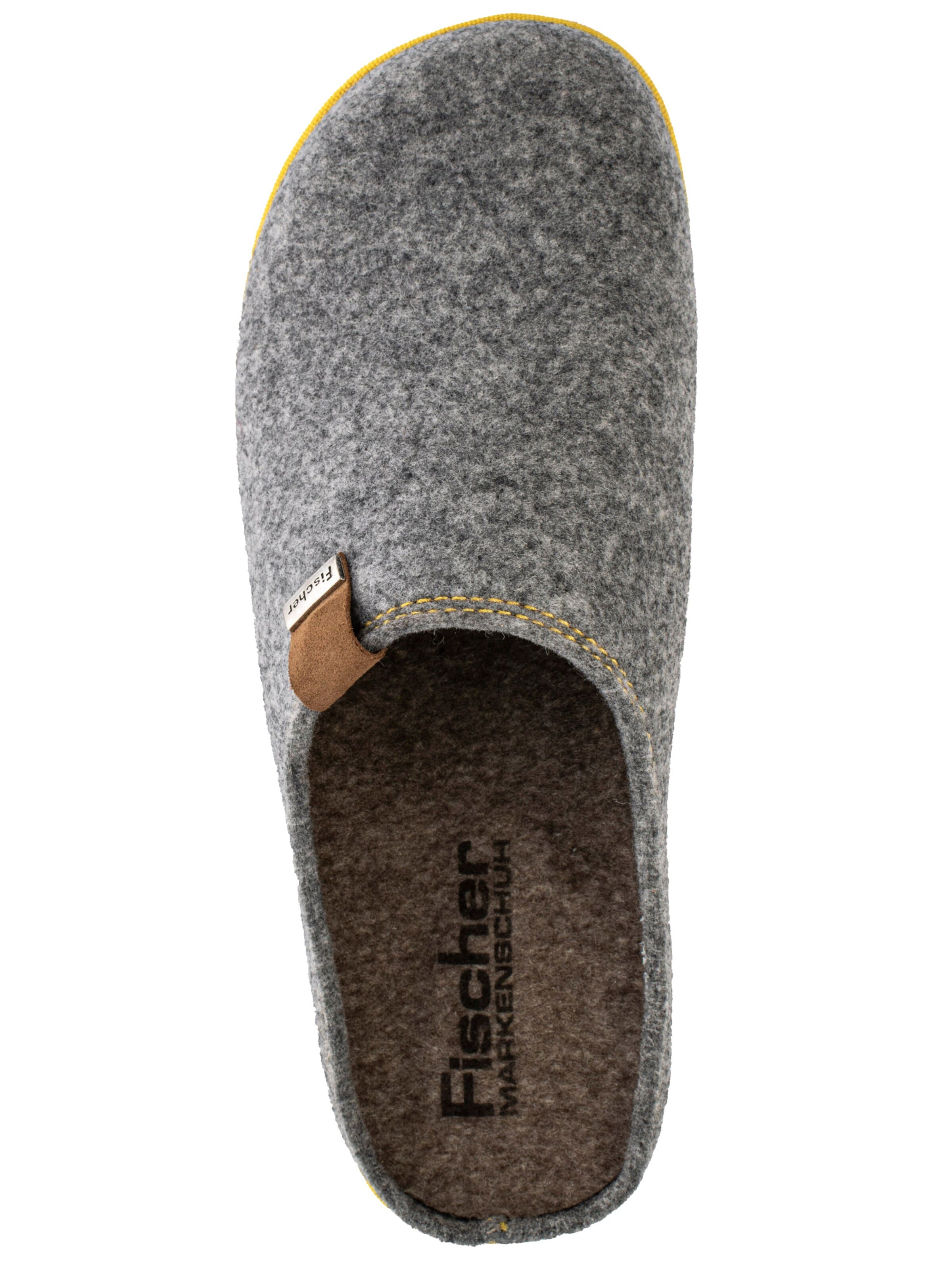 Fischer Markenschuh Slippers 'Helge' in Grey