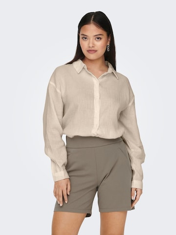 JDY Bluse 'THEIS' i beige: forside