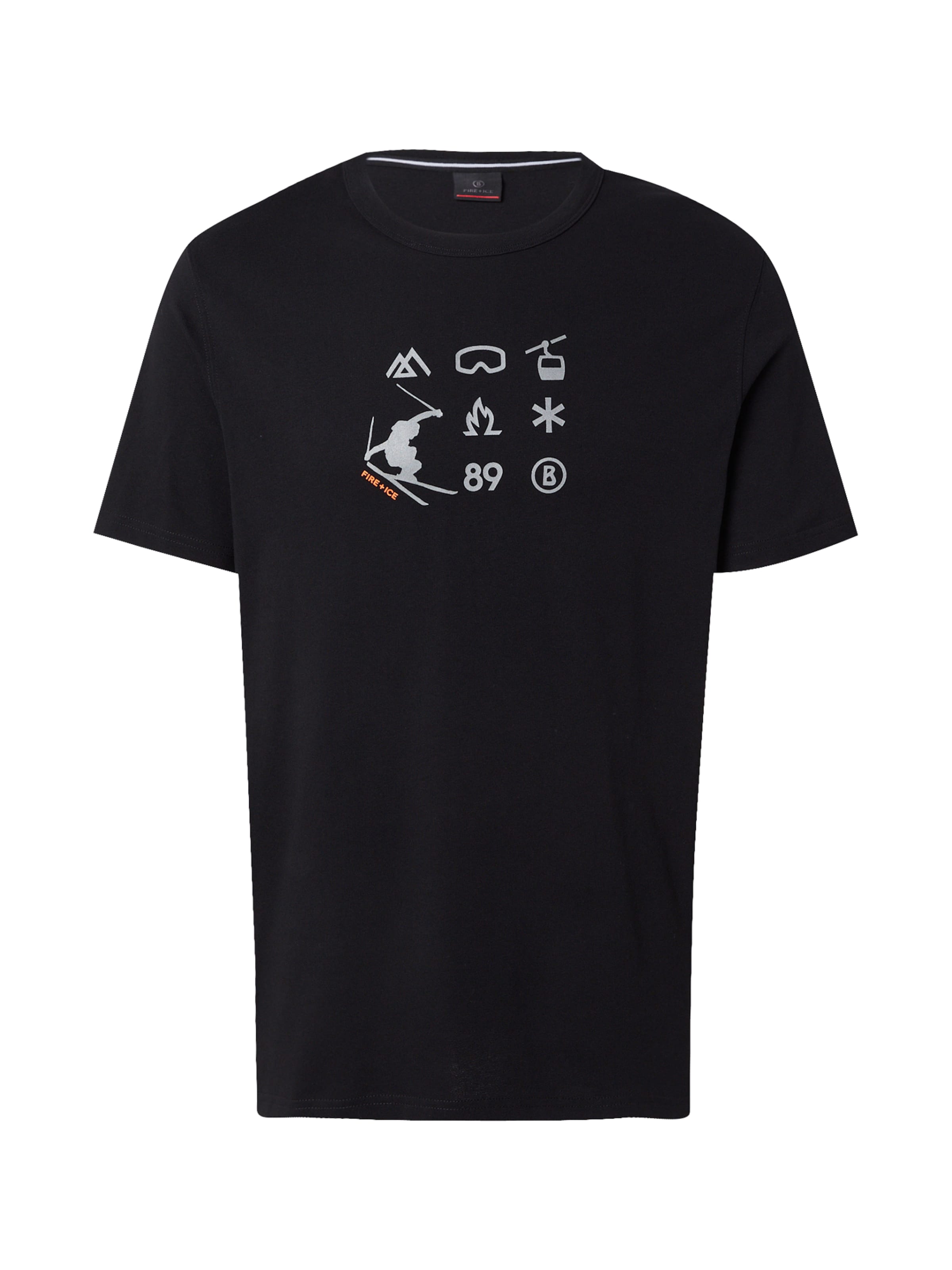melns Bogner Fire + Ice T-Krekls 'ADO2': no priekšpuses