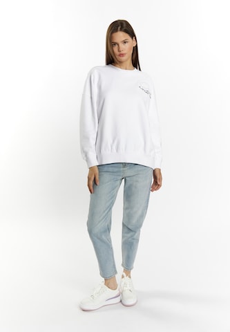 MYMO Sweatshirt 'Keepsudry' in Weiß