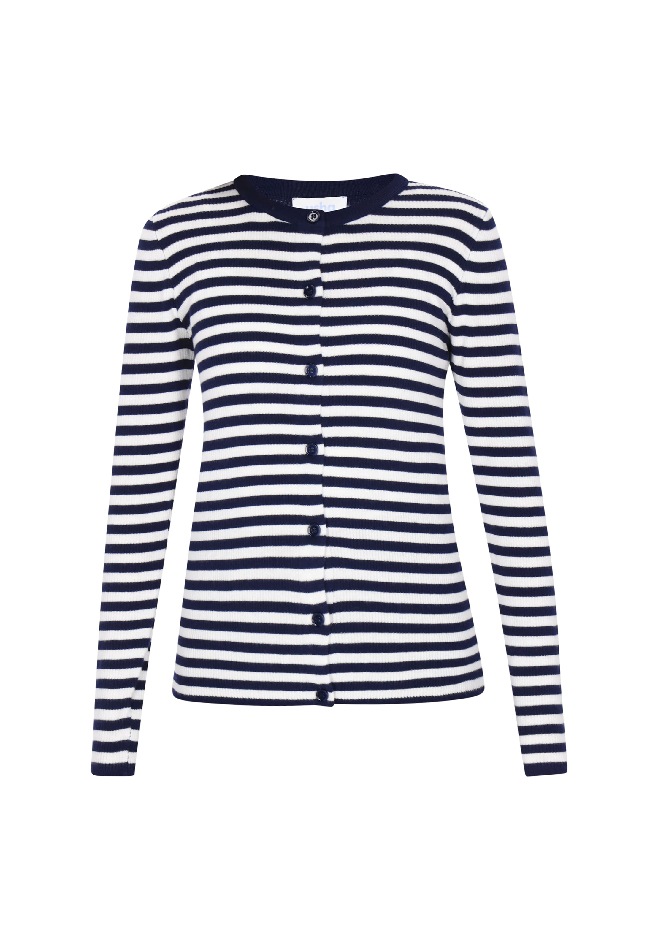 usha BLUE LABEL Cardigan en bleu marine / blanc, Vue avec produit