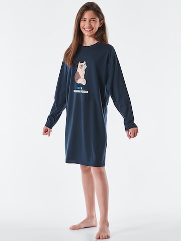 SCHIESSER Nightgown 'Natural Rhythm' in Blue: front