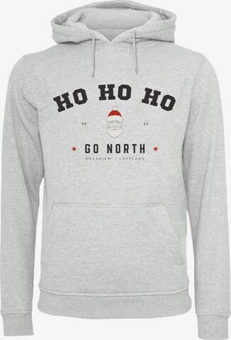 F4NT4STIC Sweatshirt 'Ho Ho Ho Santa Weihnachten' in Grey: front