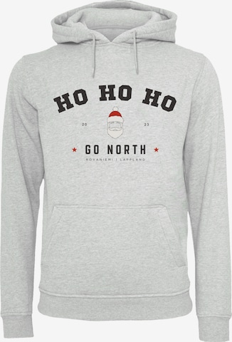 F4NT4STIC Sweatshirt 'Ho Ho Ho Santa Weihnachten' in Grey: front