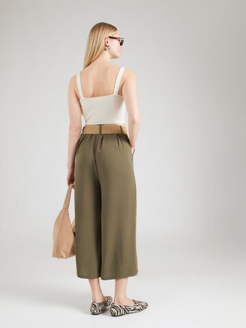 Hailys Wide Leg Bukser med lægfolder 'Li44ora' i grøn