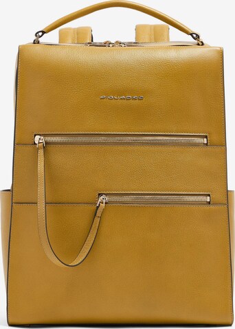 Piquadro Rucksack in Gelb: Vorderseite