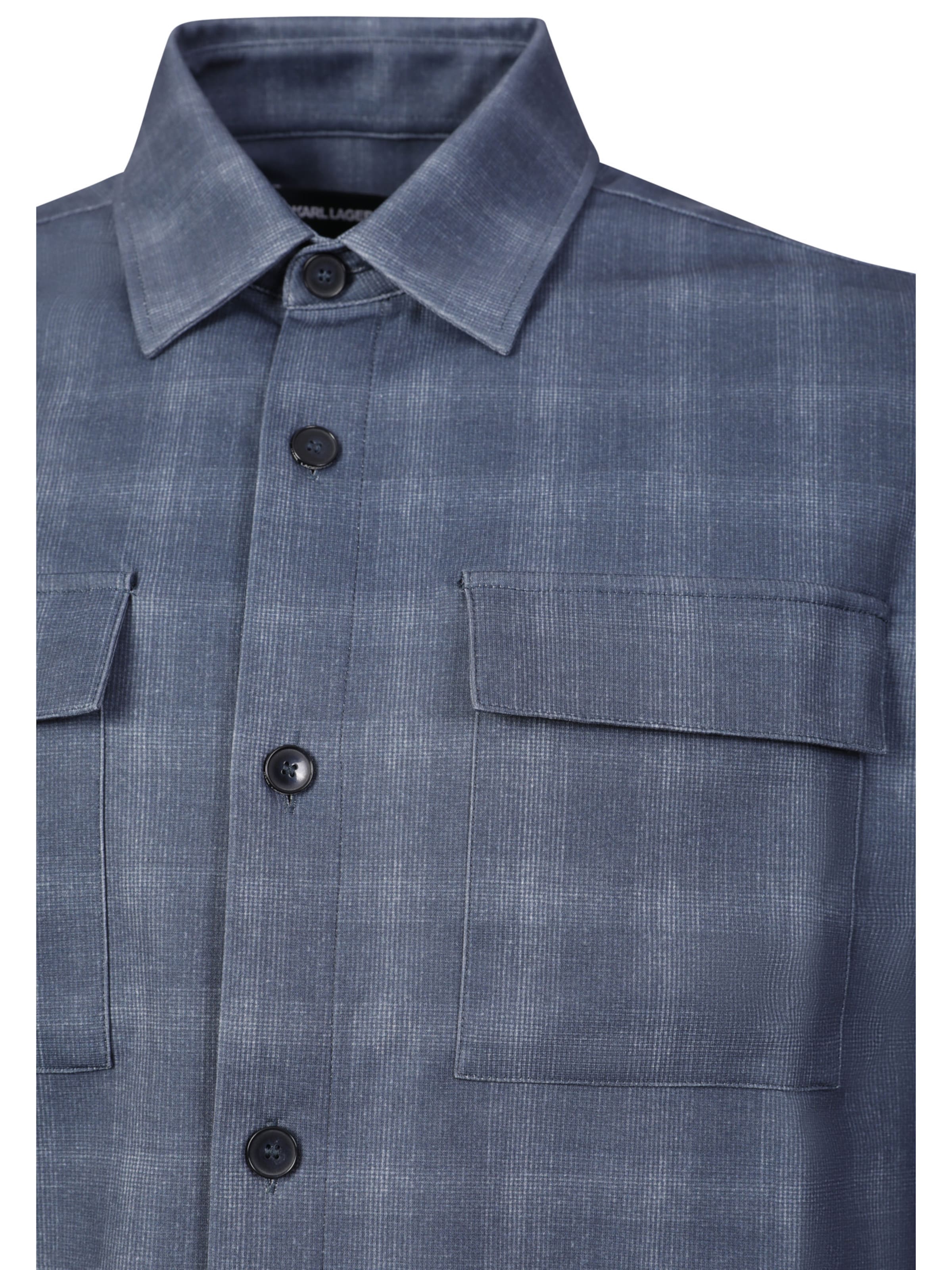Karl Lagerfeld Regular fit Overhemd in Blauw