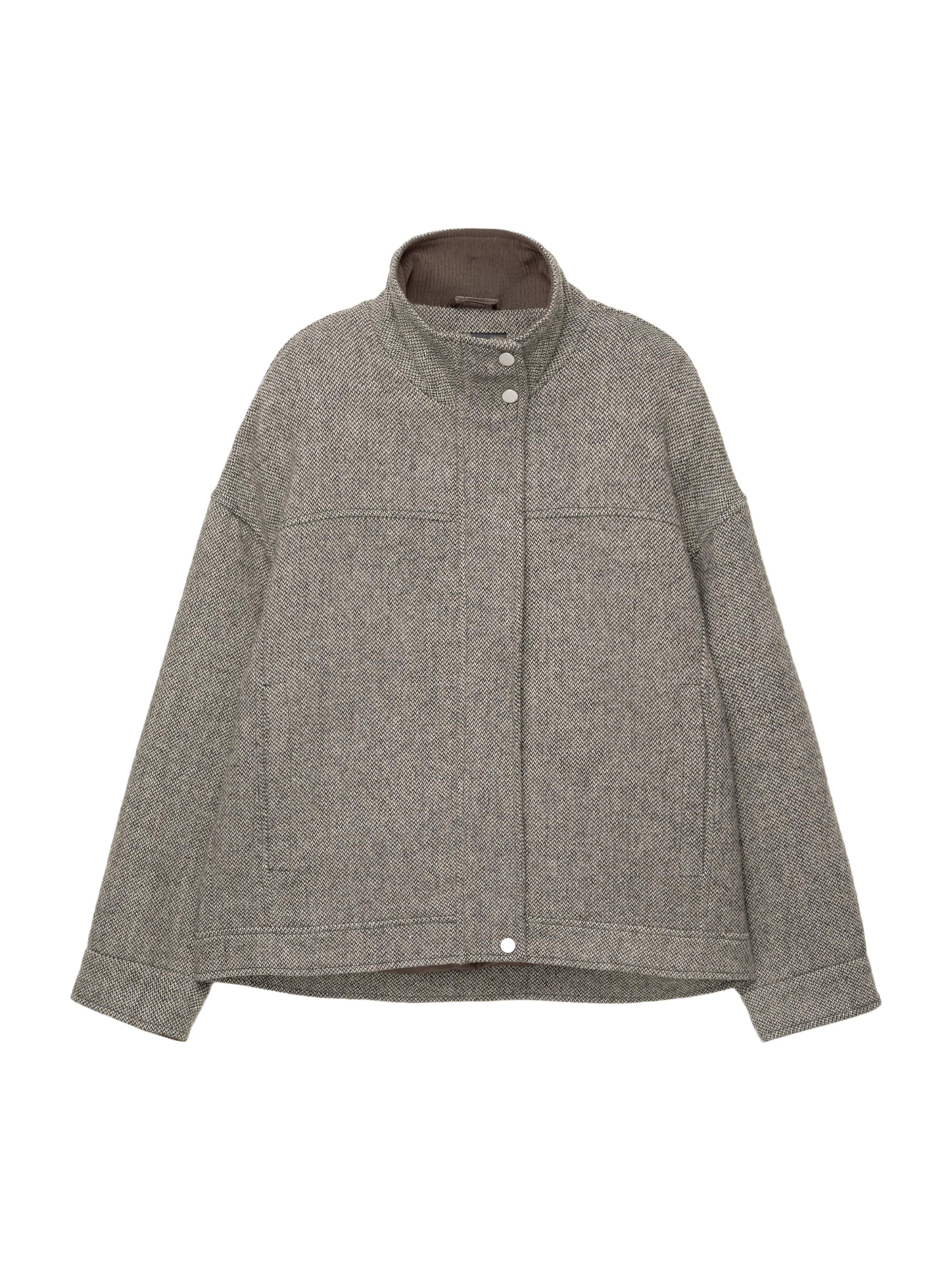 Pull&Bear Преходно яке в сиво: отпред