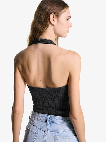 Tops en tricot Bershka en noir