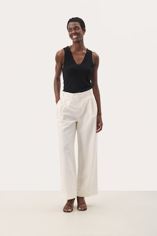 Part Two Wide leg Pleat-front trousers 'RabiaPW' in White