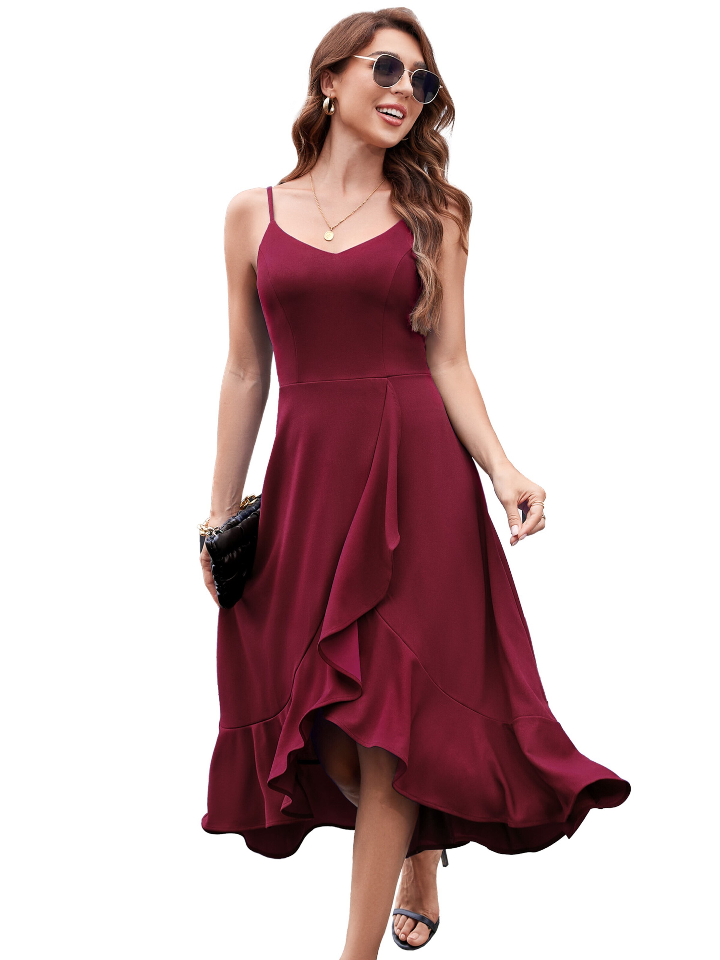 Zapaka Cocktail Dress in Red