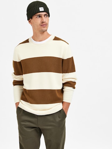 SELECTED HOMME Pullover 'Martin' in Weiß