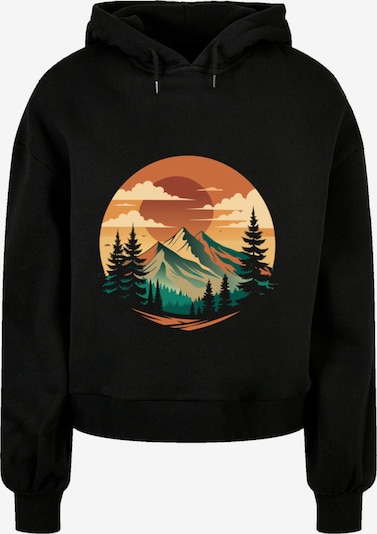 F4NT4STIC Sweatshirt 'Sonnenuntergang Berglandschaft' in gelb / orange / rot / schwarz, Produktansicht