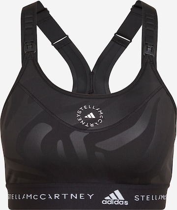 juoda ADIDAS BY STELLA MCCARTNEY Sportinė liemenėlė 'High Support ': priekis