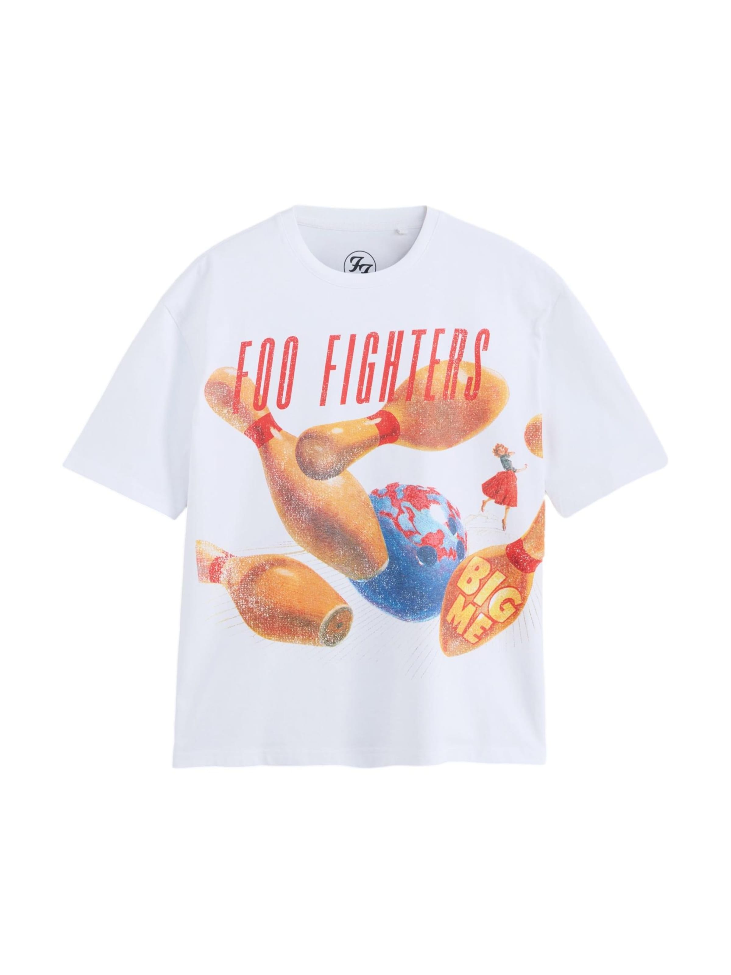 T-Shirt Next en blanc : devant