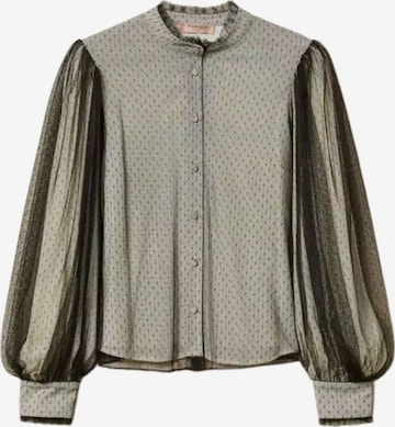 Camicia da donna 'Crêpe de Chine and plumetis tulle shirt' di Twinset in bianco: frontale