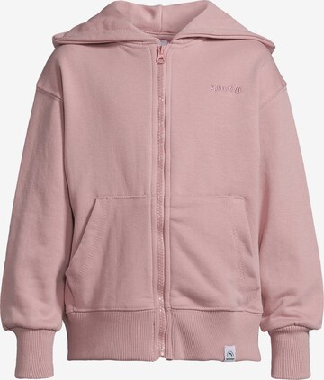 New Life Zip-Up Hoodie in Pink: front