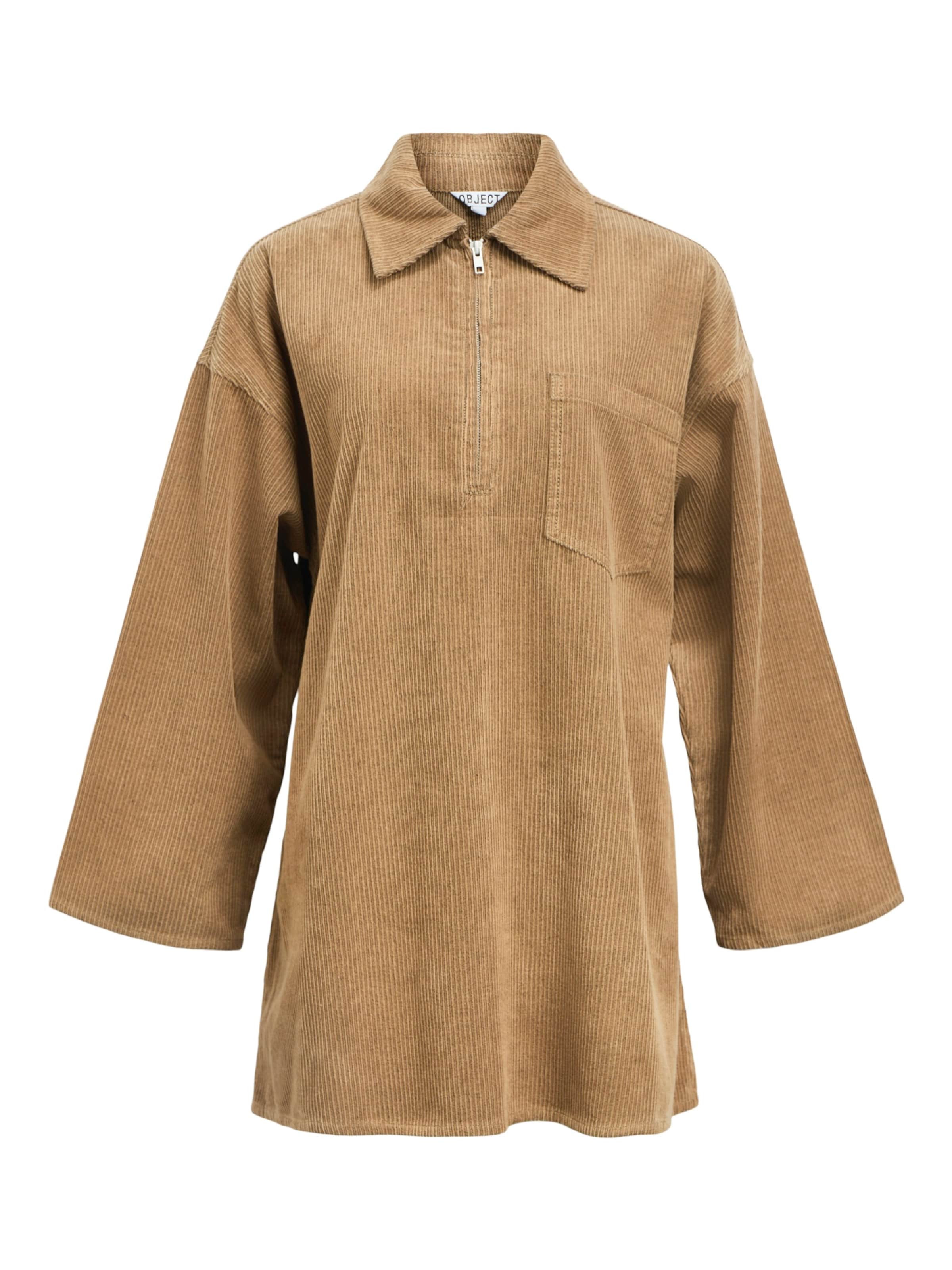OBJECT Блуза в кафяво: отпред