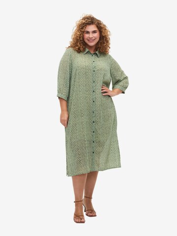 Zizzi Shirt Dress 'XDORTHEA' in Green: front