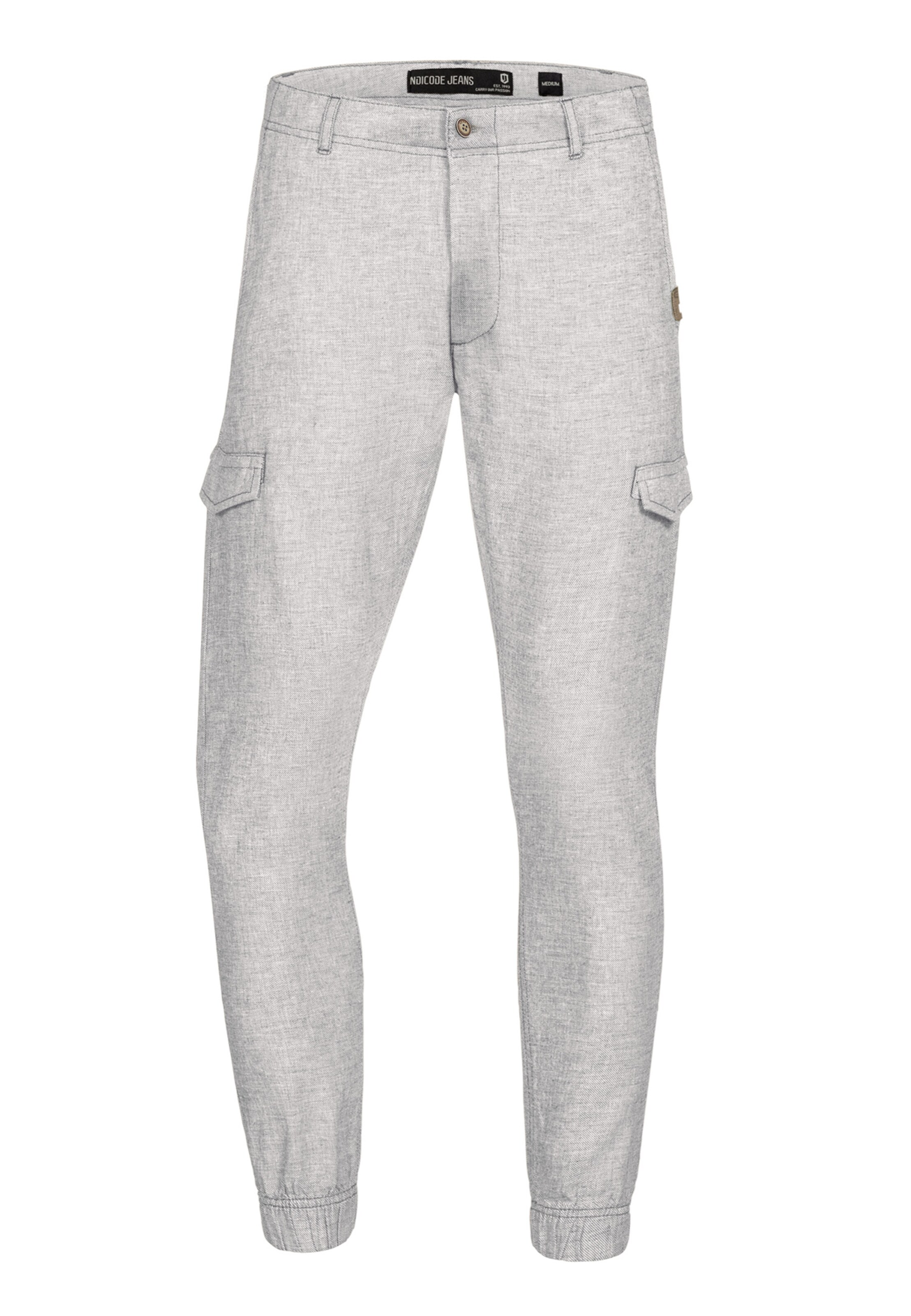 INDICODE JEANS Pants 'Booth' in Grey: front