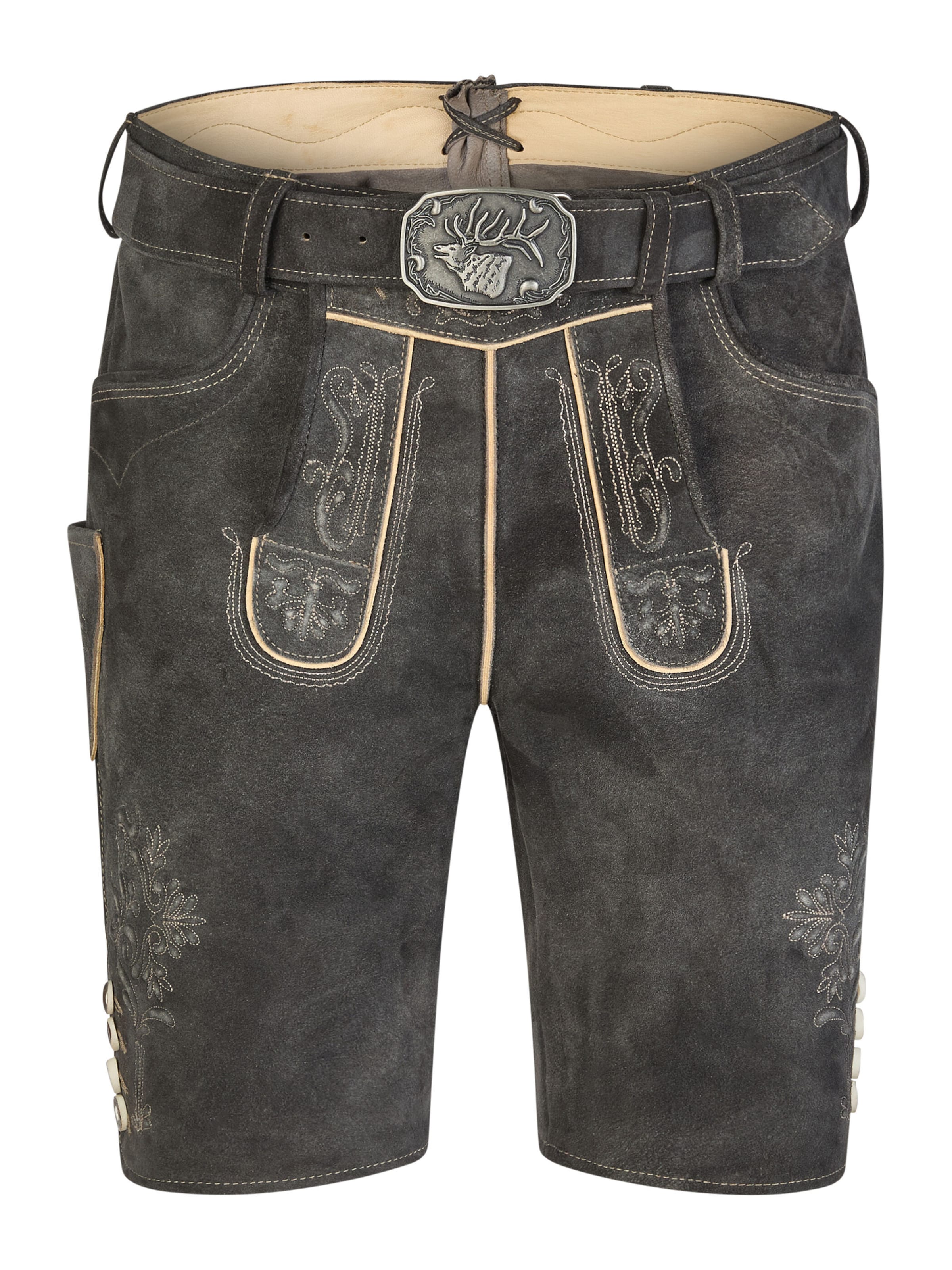 SPIETH & WENSKY Trachtenhose 'Kronplatz', traditionelle Stickereien in 102 in schwarz, Produktansicht