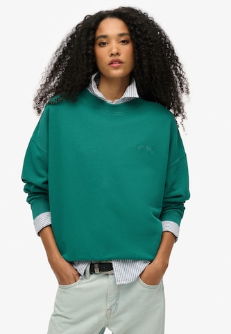 Sweat-shirt Superdry en vert : devant