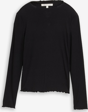 TOM TAILOR DENIMMajica - crna boja: prednji dio