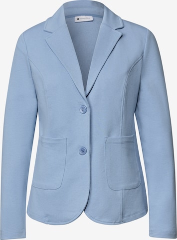 STREET ONE Basic Blazer in Unifarbe in Blau: Vorderseite