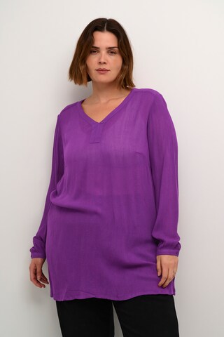 Tunica 'KC Cami' di KAFFE CURVE in lilla: frontale