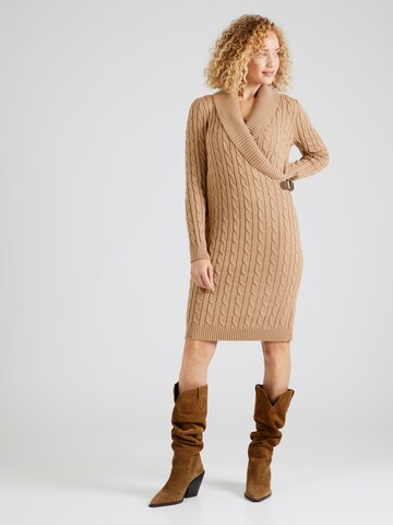 Lauren Ralph Lauren Knitted dress 'MADASKA' in Beige: front