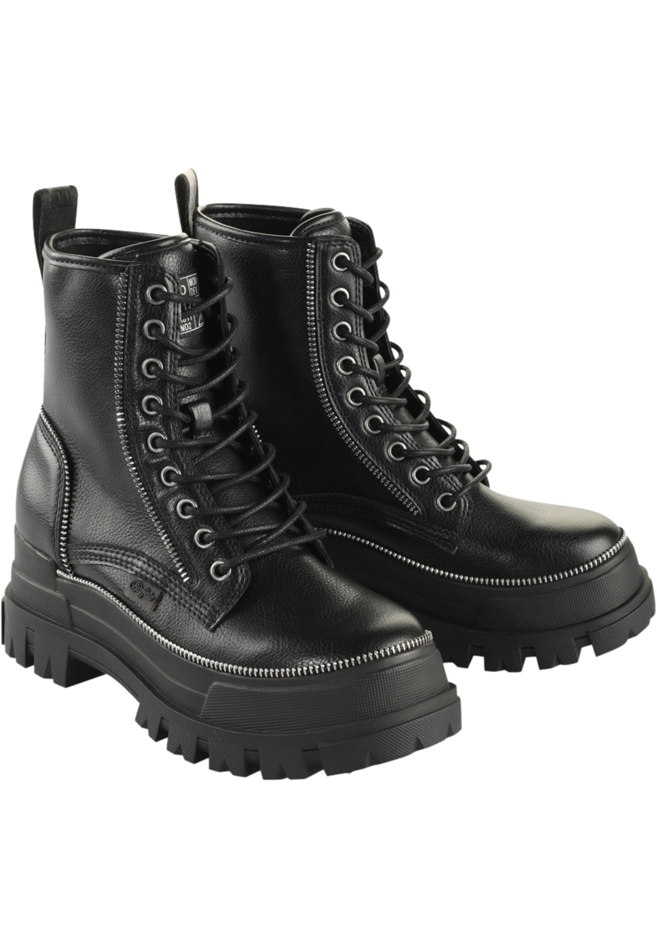 Bottines à lacets 'Aspha' BUFFALO en noir