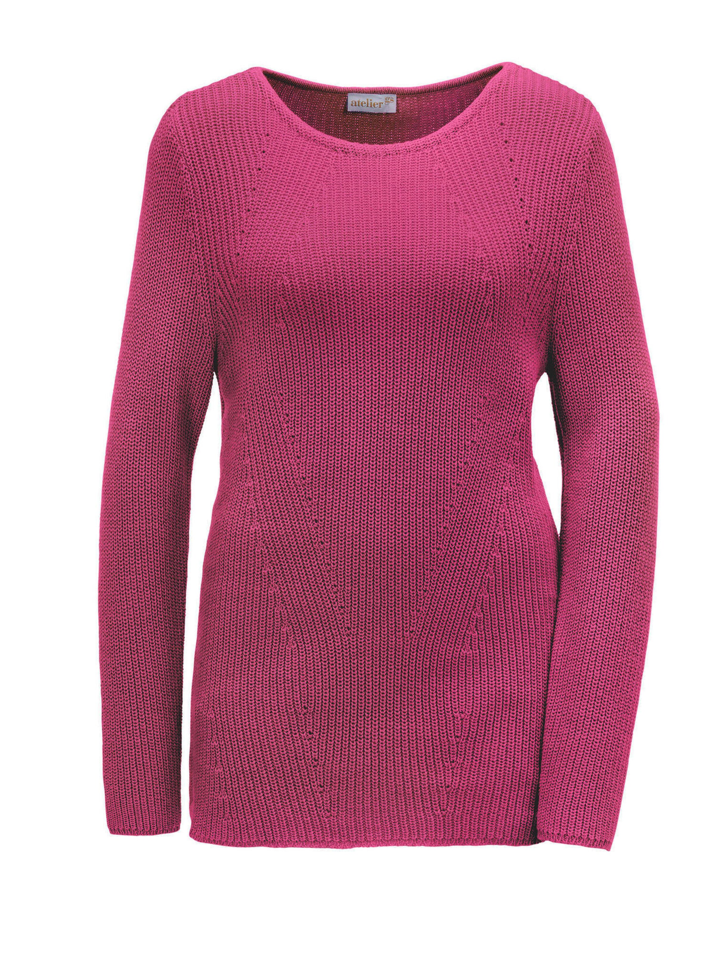 Goldner Pullover in Pink: Vorderseite