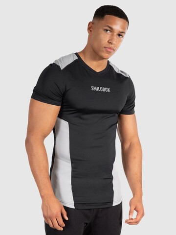 Smilodox Functioneel shirt 'Maison' in Zwart: voorkant