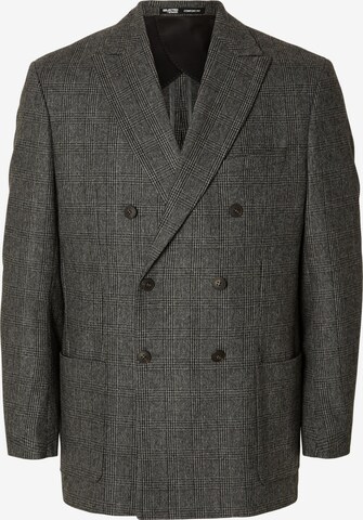 Manteau mi-saison SELECTED HOMME en gris : devant