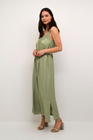 Cream Dress 'Anna' in Green