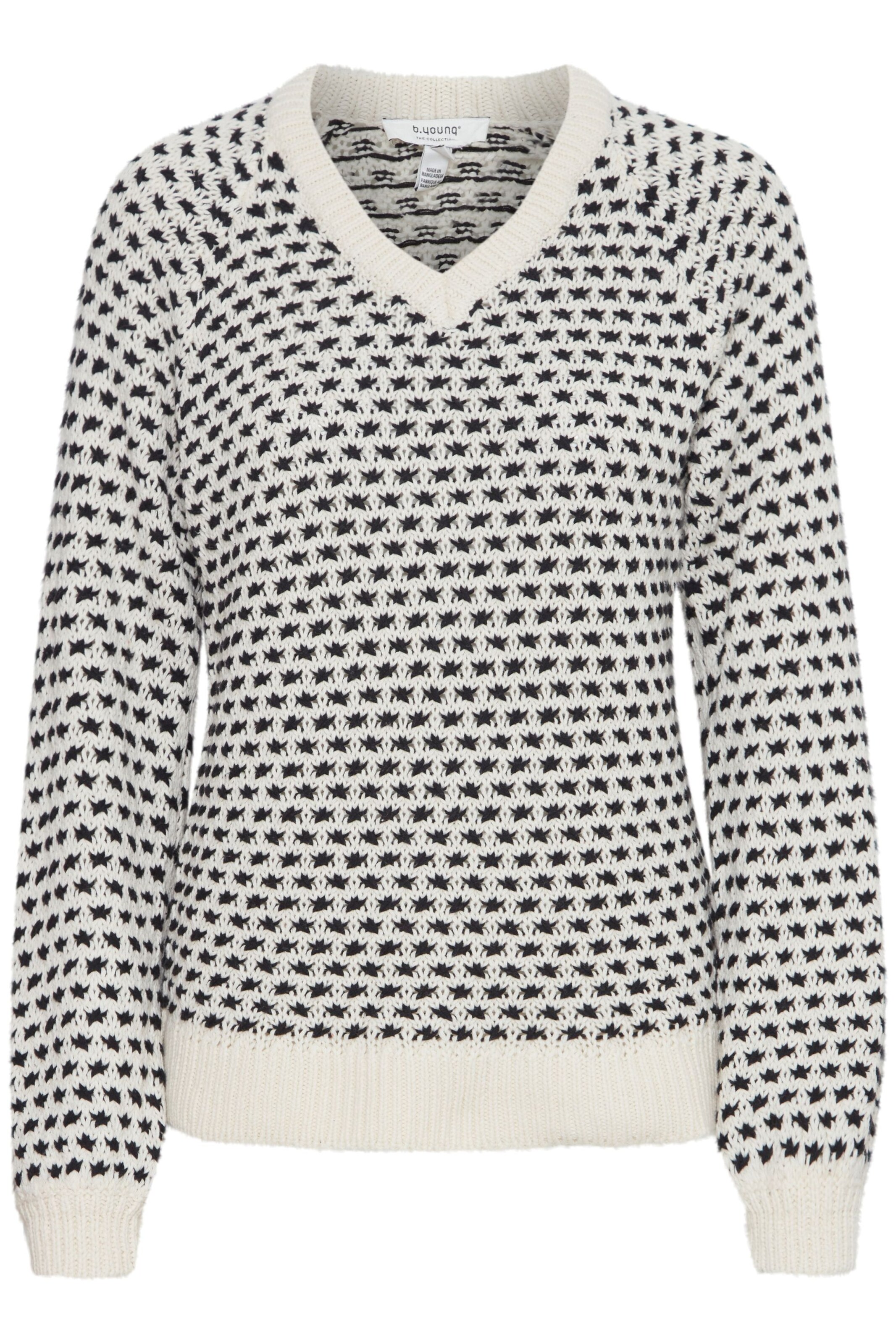 b.young Trui 'Olena' in Wit: voorkant