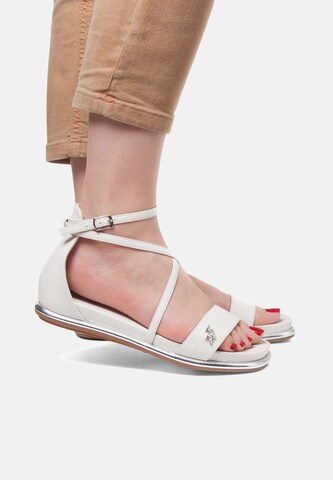 U.S. POLO ASSN. Sandaal 'SORAYA001W/5Y2' in Wit: voorkant
