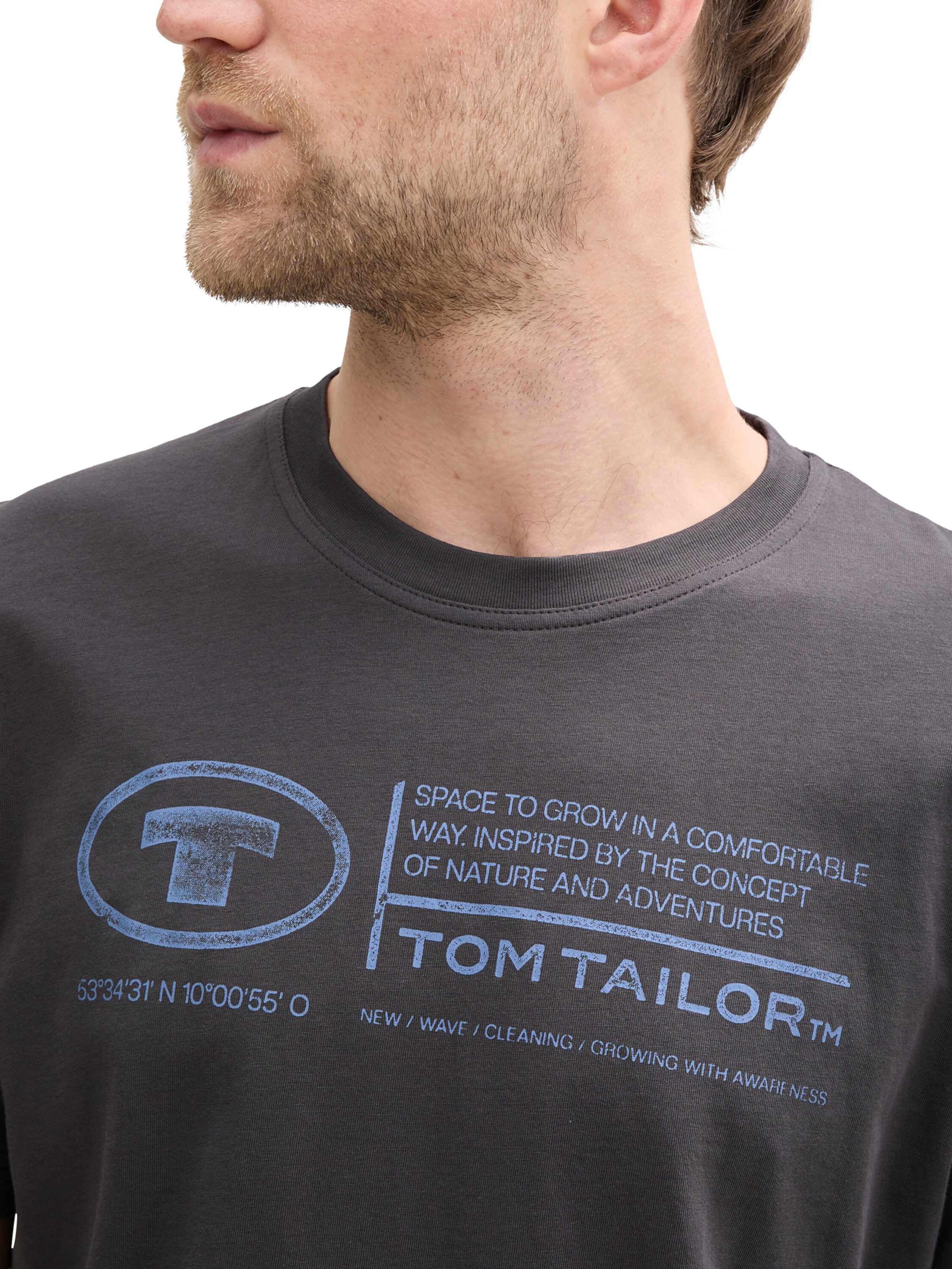 TOM TAILOR - Camisa em cinzento